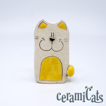 Figurka Cienki Kotek CeramiCats żółty